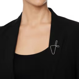 Intersection brooch Silver