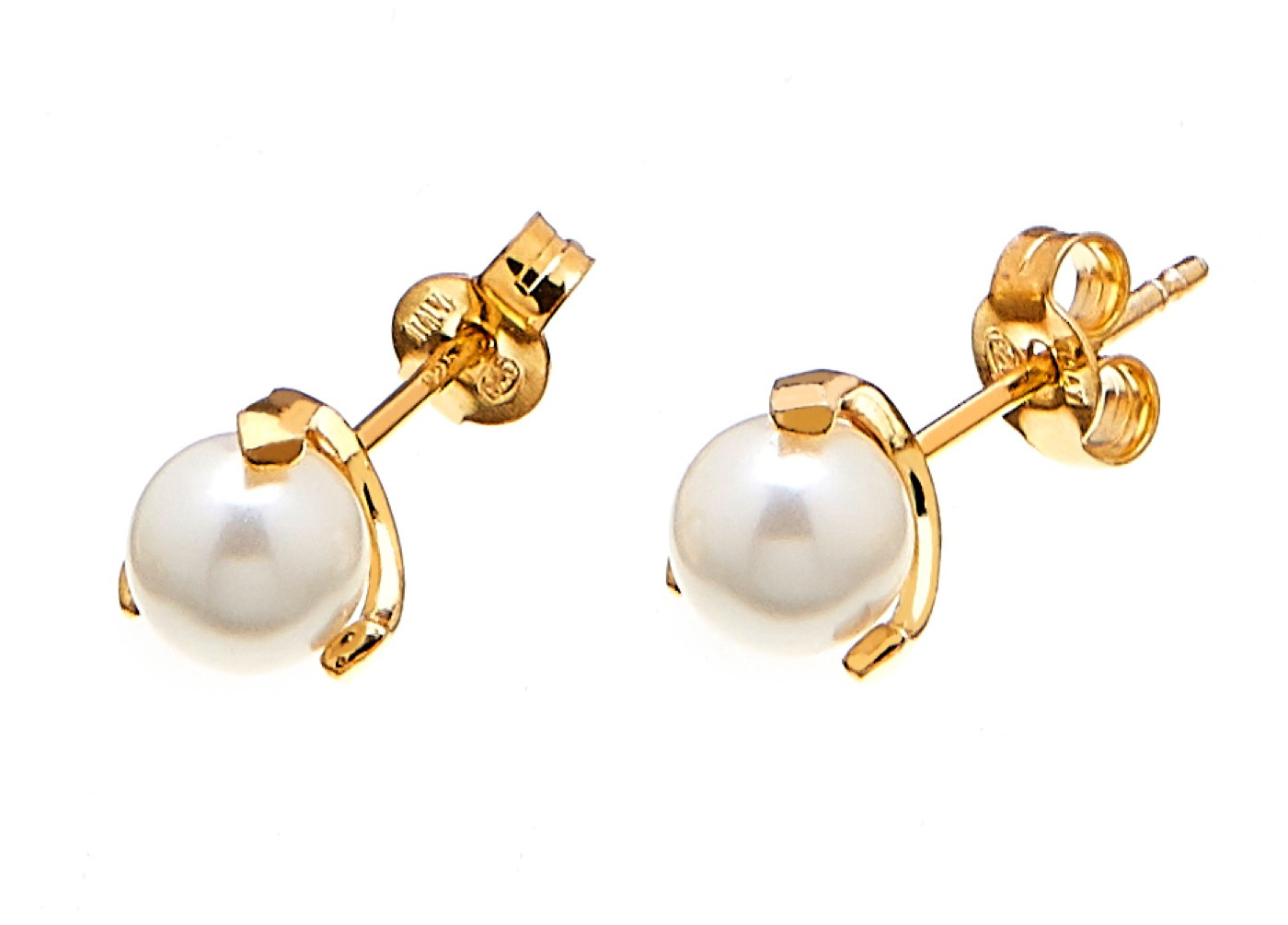 Pearl stud Øreringer Gull