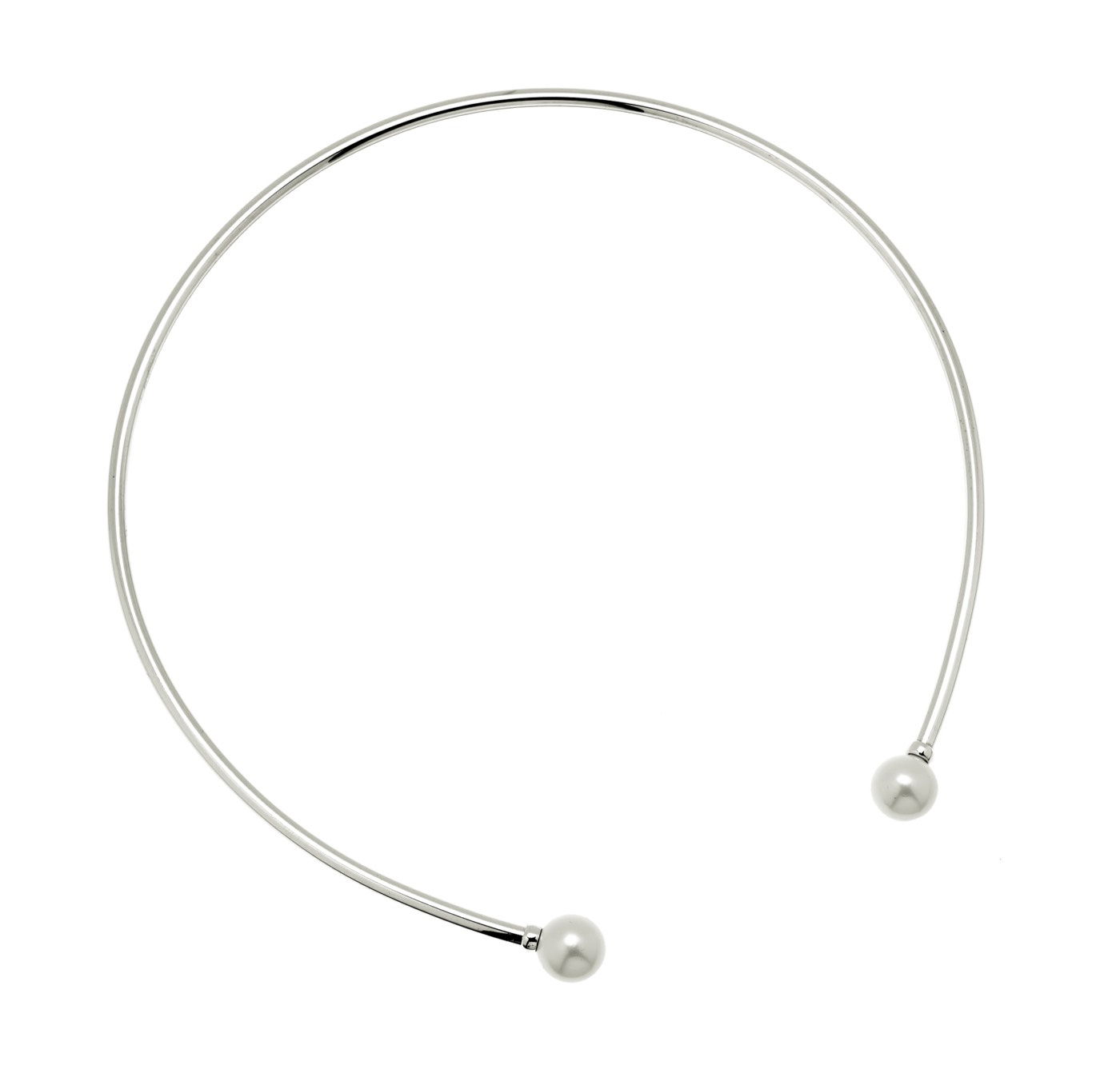 Pearl bangle Halskjede flex Sølv
