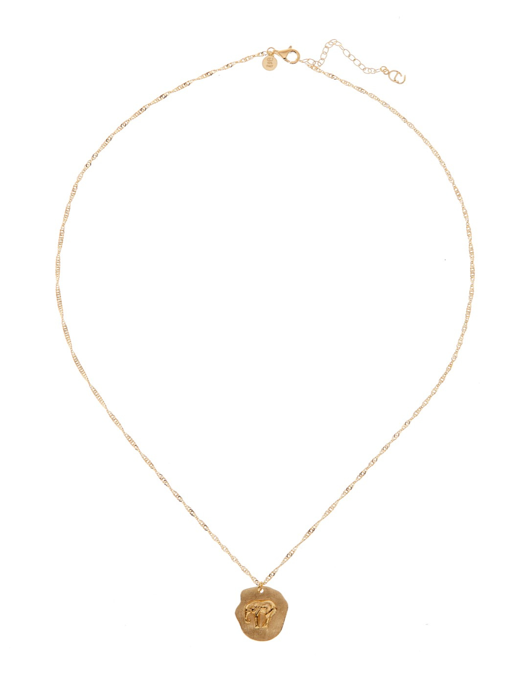 Two elephant Halskjede - Gull