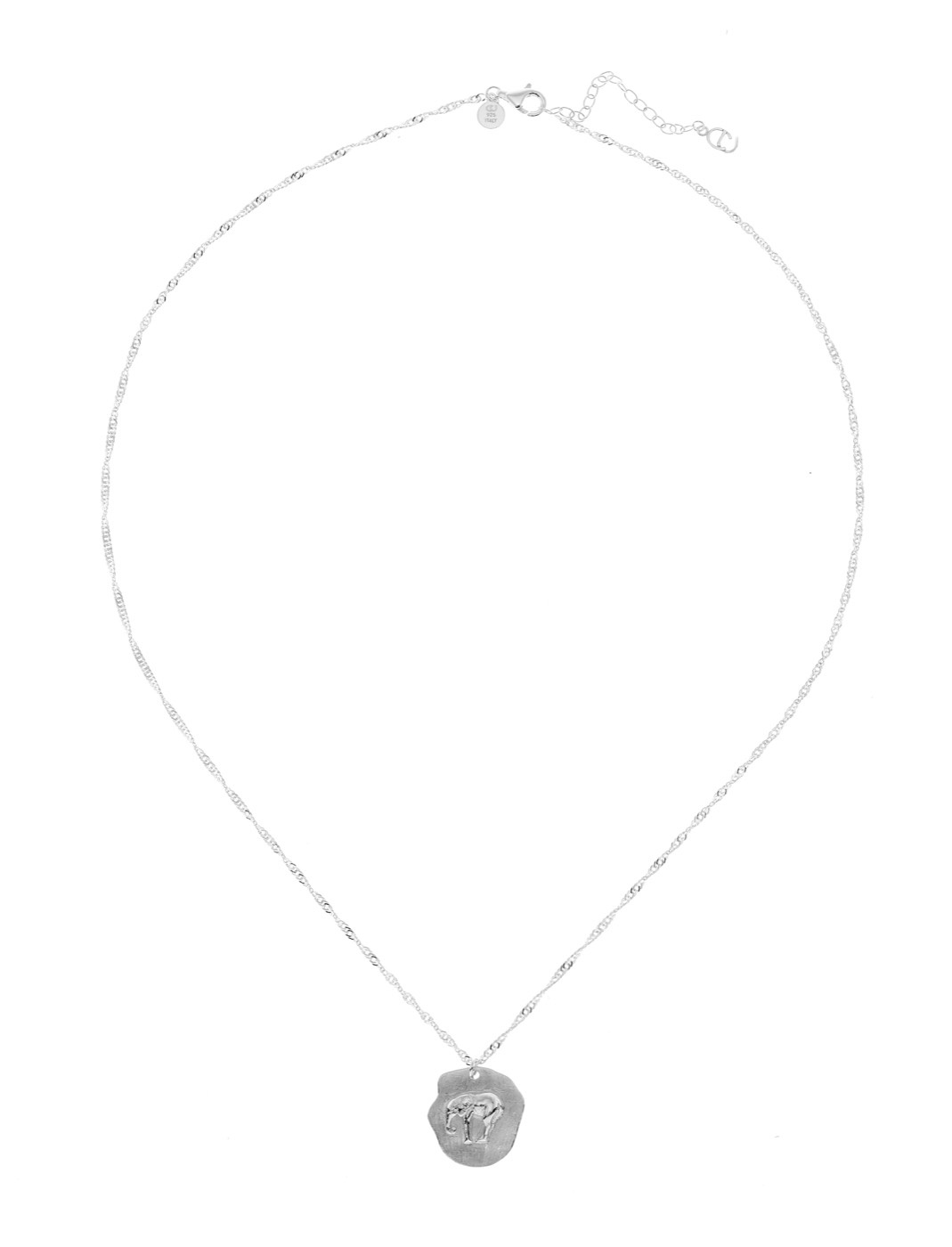 Two Elephant Halskjede - Sølv