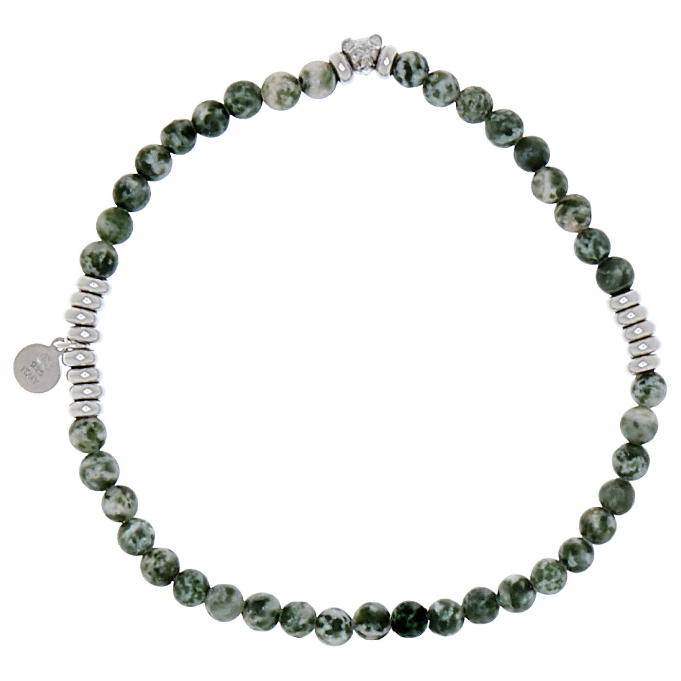 Bear elastic brace Armbånd green Sølv