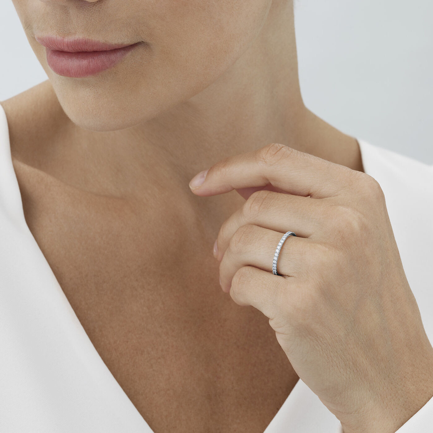 AURORA Ring Diamant 0.41 ct Hvitt gull