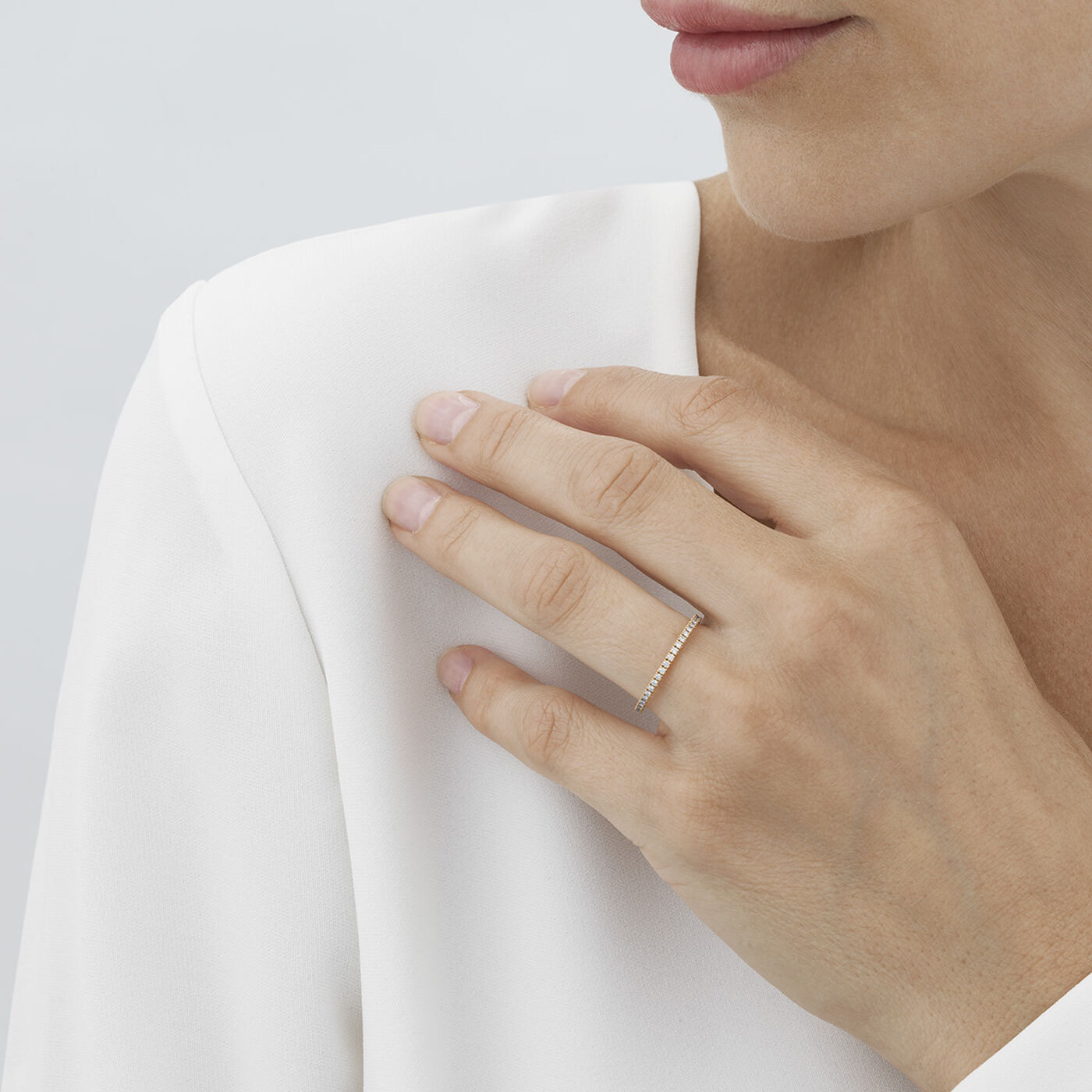 AURORA Ring Diamant 0.22 ct Hvitt gull