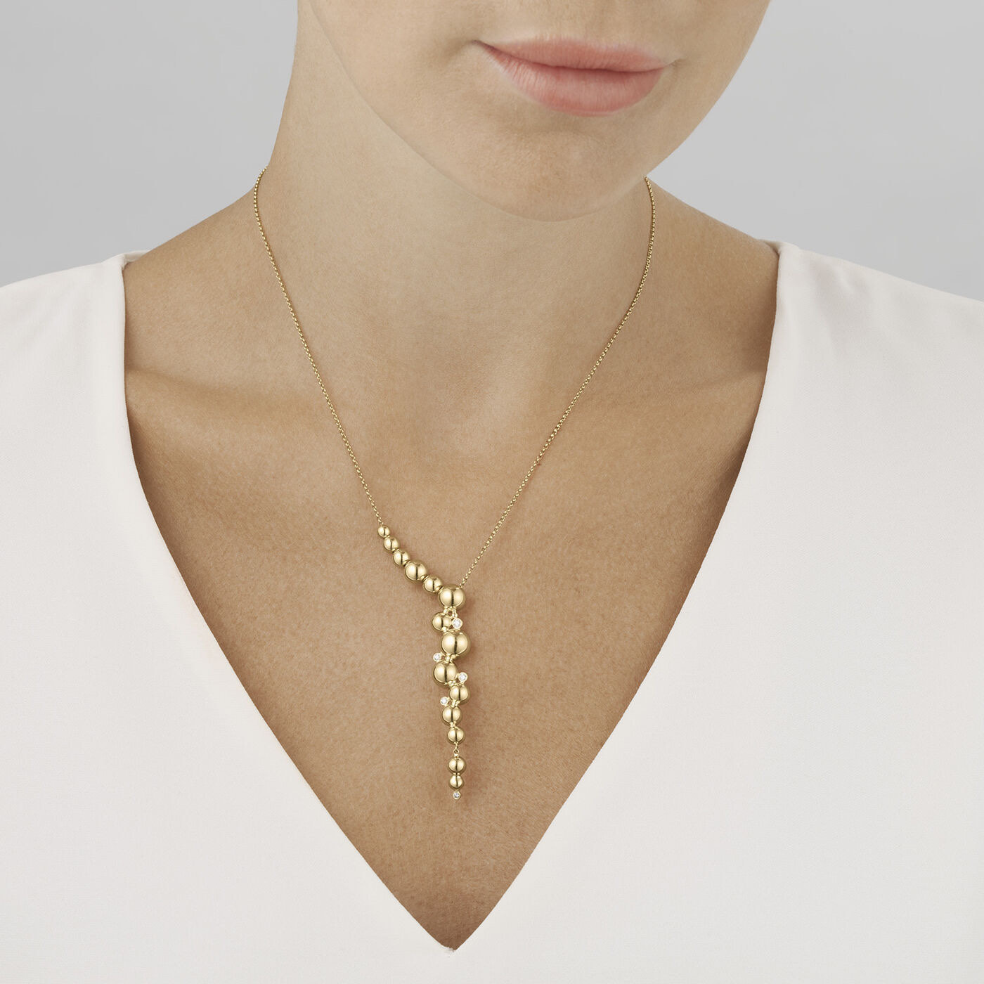 MOONLIGHT GRAPES Halskjede Gull Diamant 0.12 ct