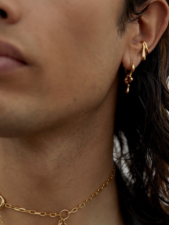 River Earcuff Goldplated Silver (One)