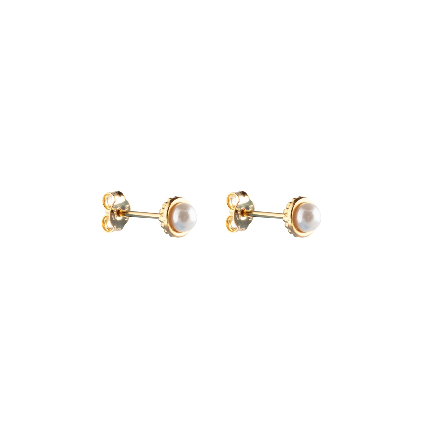 Pearl bubble small stud Øreringer Gull