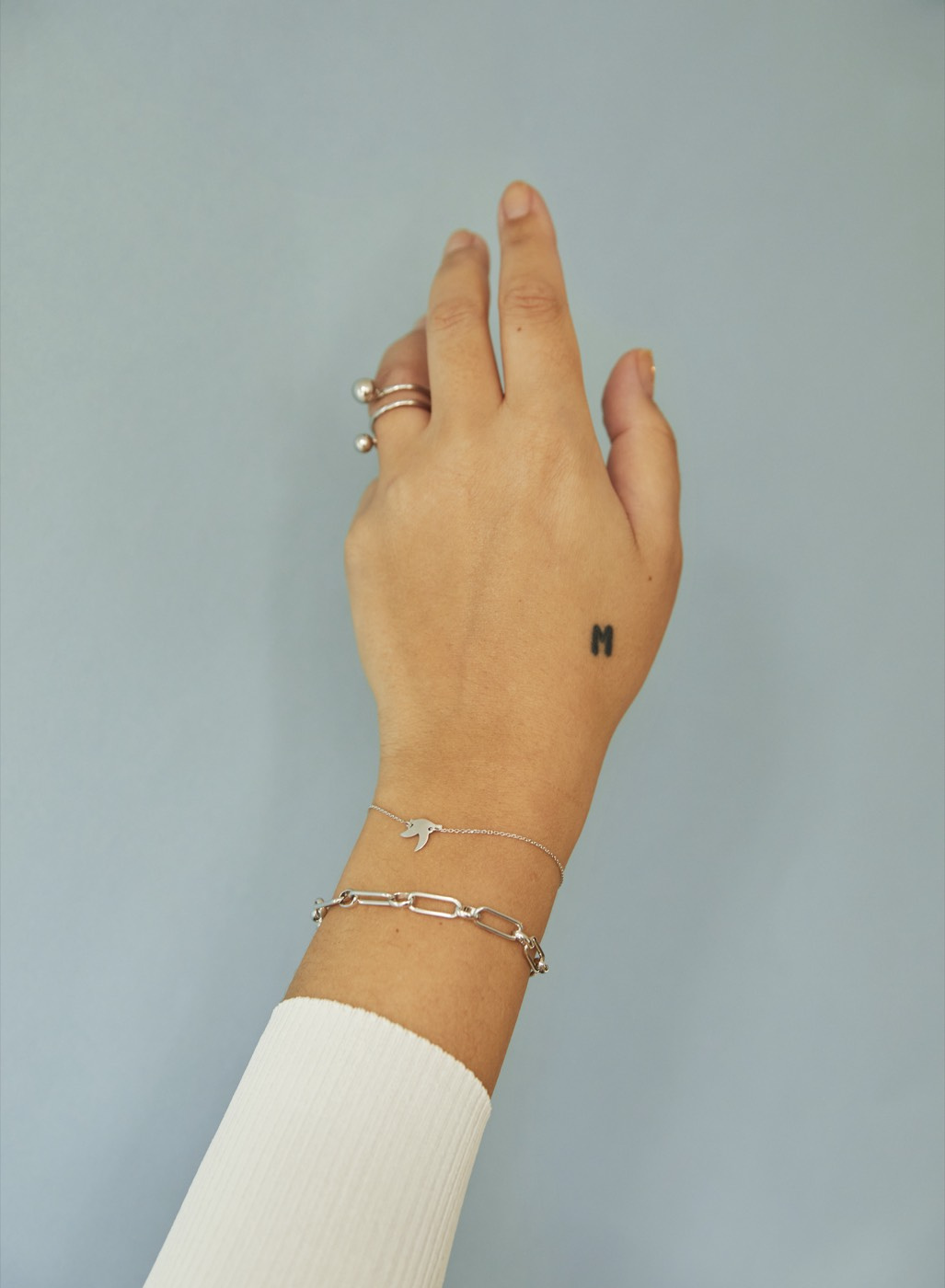 Globe clip brace Sølv