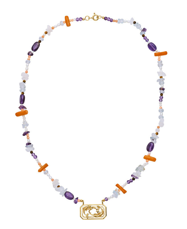 Zodiac Water Pisces Halskjede (Gull)