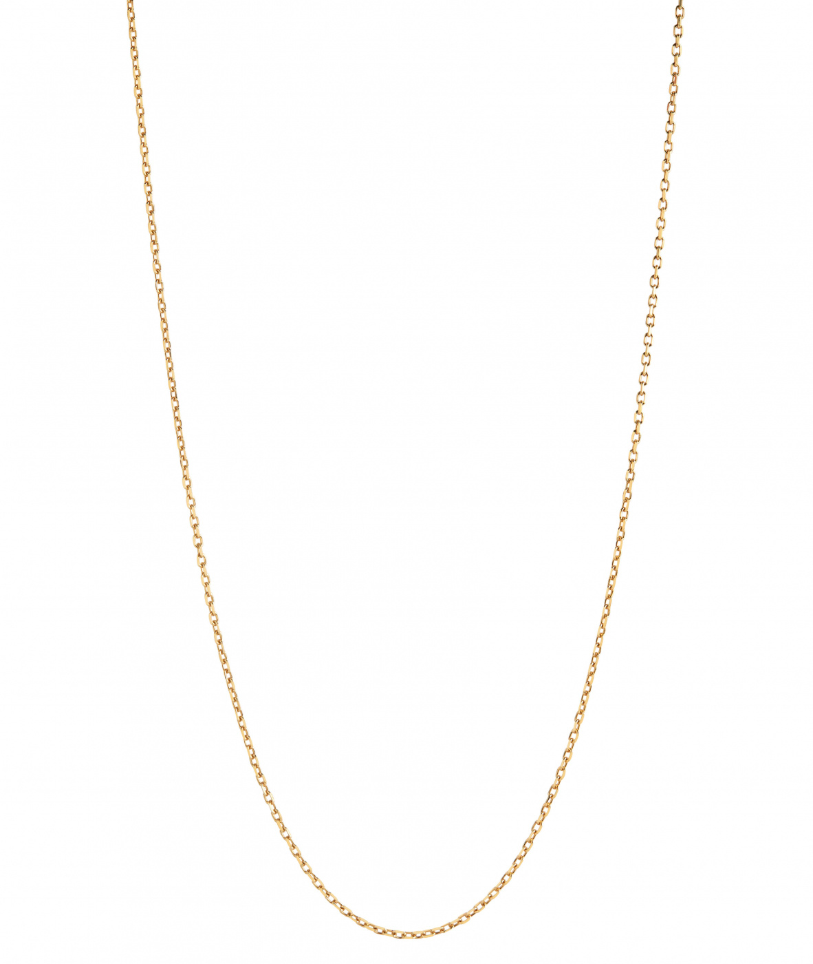 Chain 50 Adjustable Necklace 50 Goldplated Silver (One)