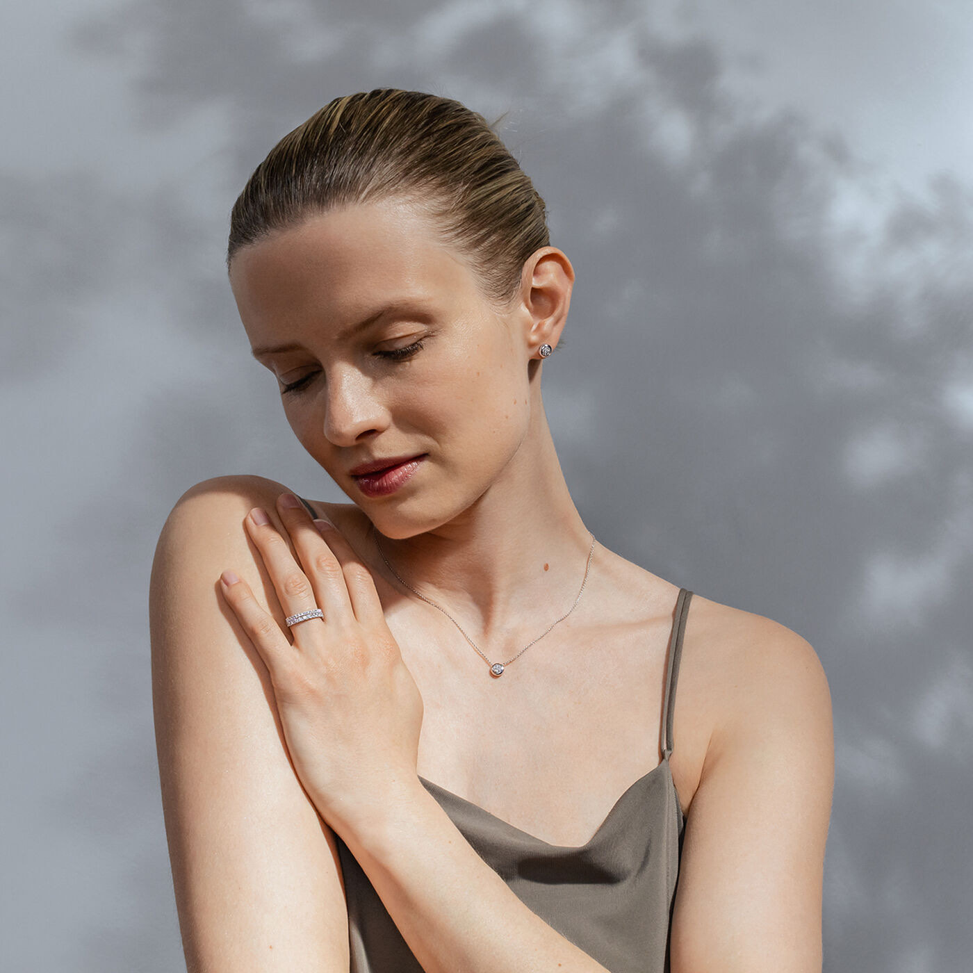 AURORA Øreringer Hvitt gull Diamant PAVÉ 0.21 ct