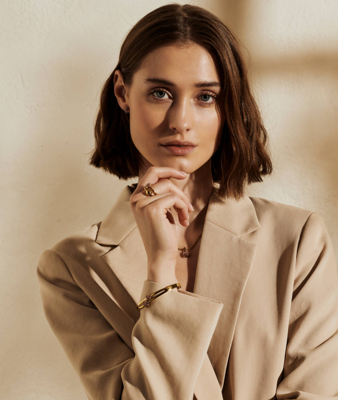 VICTORIA Gull/Rosa ring