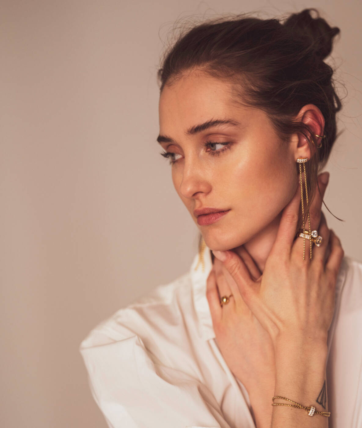 CLARISSA Long Øredobber Stål