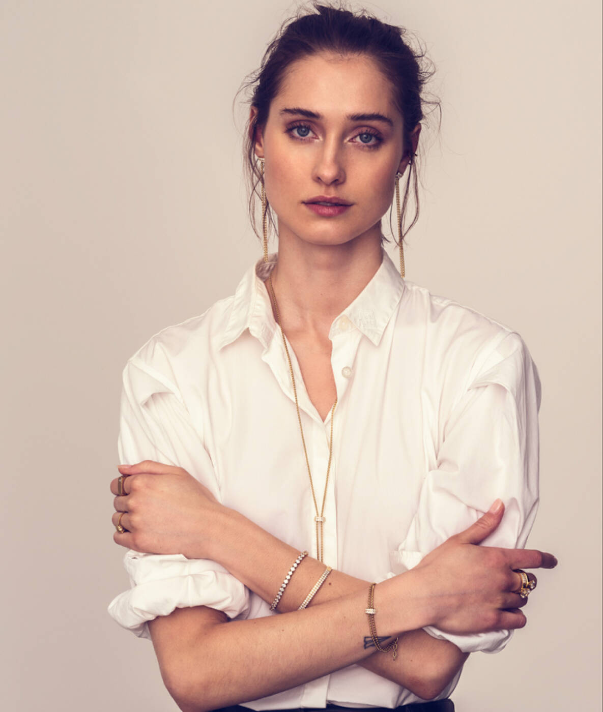 CLARISSA Long Halskjede Gull