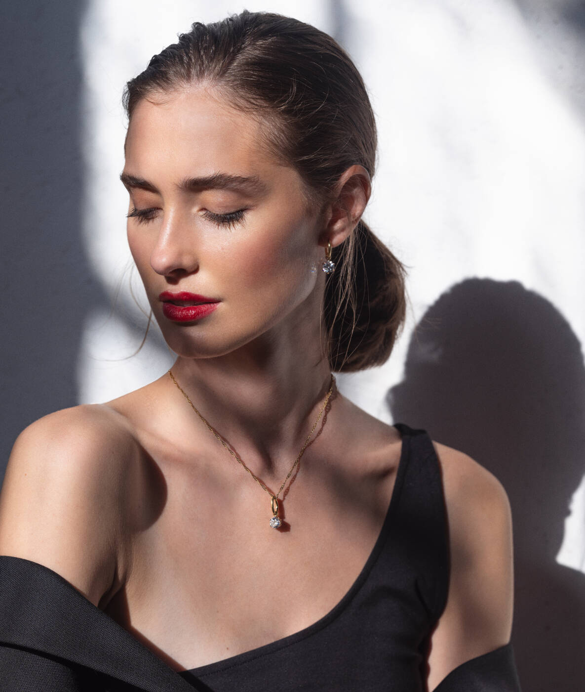 NOVA Crystal Øredobber Stål