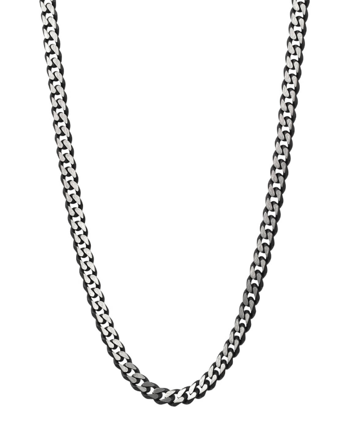 TEXAS Small Halskjede Svart/Stål