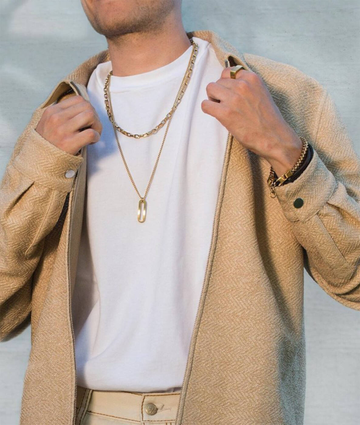 BENJAMIN Chain Halskjede Gull