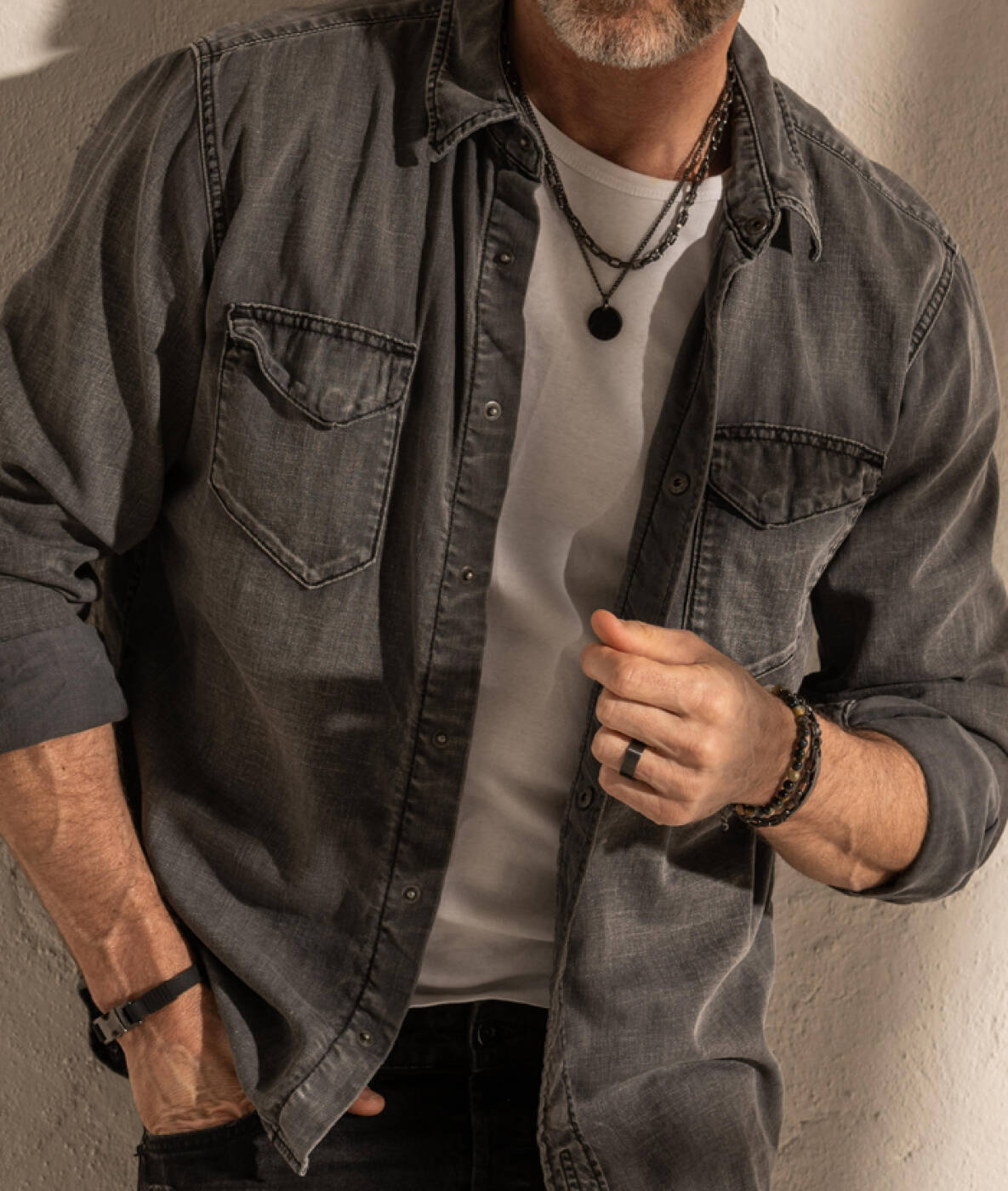 CHARLIE Halskjede Gun Metal