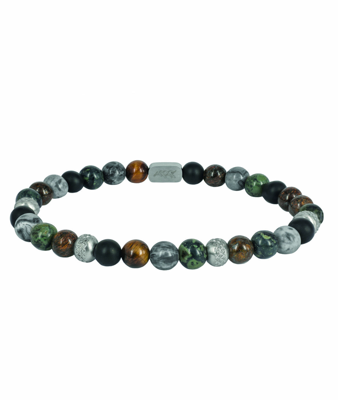 MIKE Armbånd Stål/Grønn