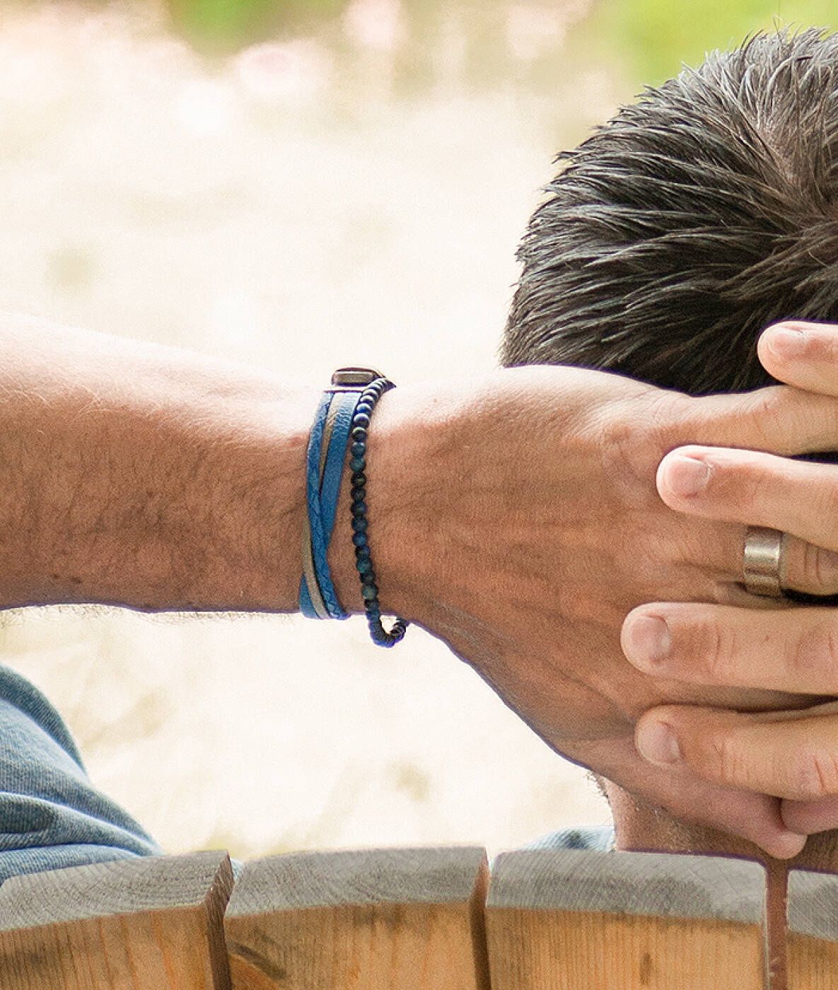 FELIX (Vegan) Armbånd Blå/Beige