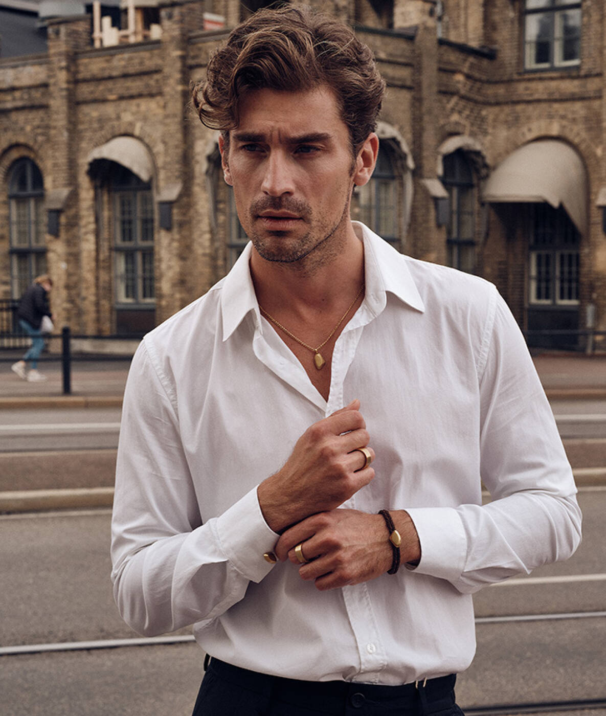 BROOKLYN Armbånd Gull/Brunt