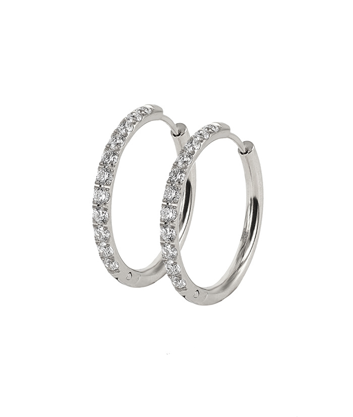 LUCY 25 mm Øreringer Stål