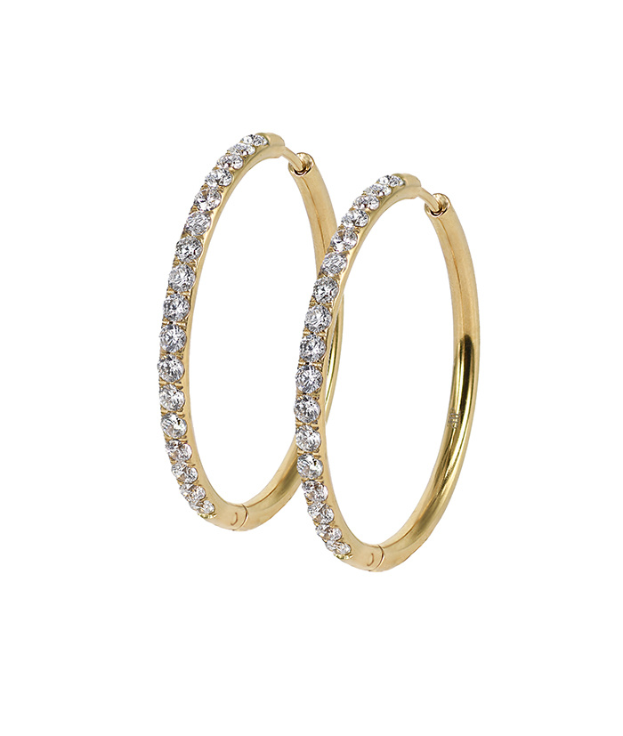 LUCY 35 mm Øreringer Gull 