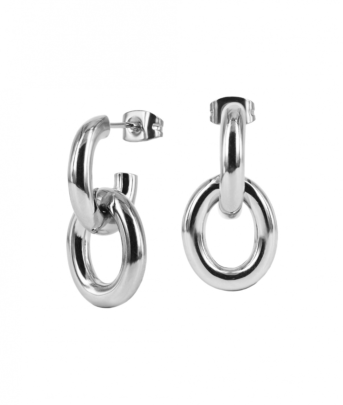 RUBY Øreringer Stål