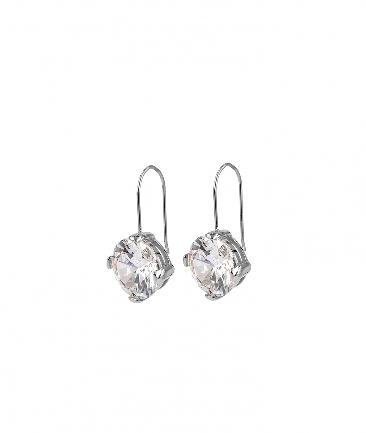 FRIDA Short Øreringer Stål/Vit