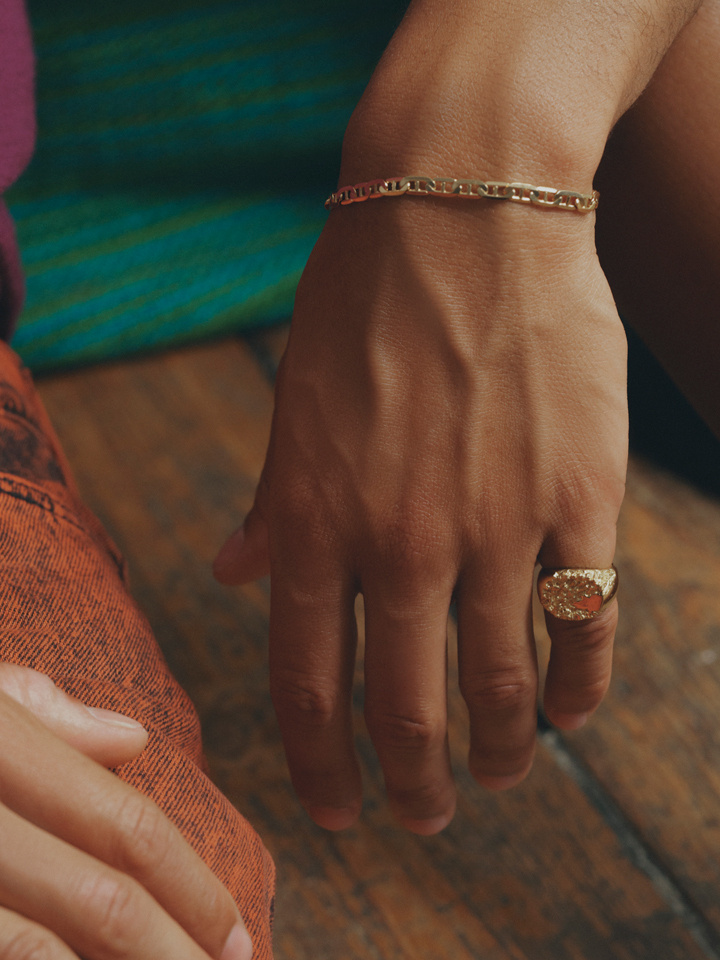 Carlo Medium Bracelet Goldplated Silver (One)