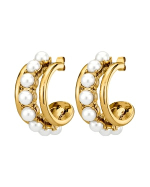 HELEN SG WHITE PEARL Earrings Gold