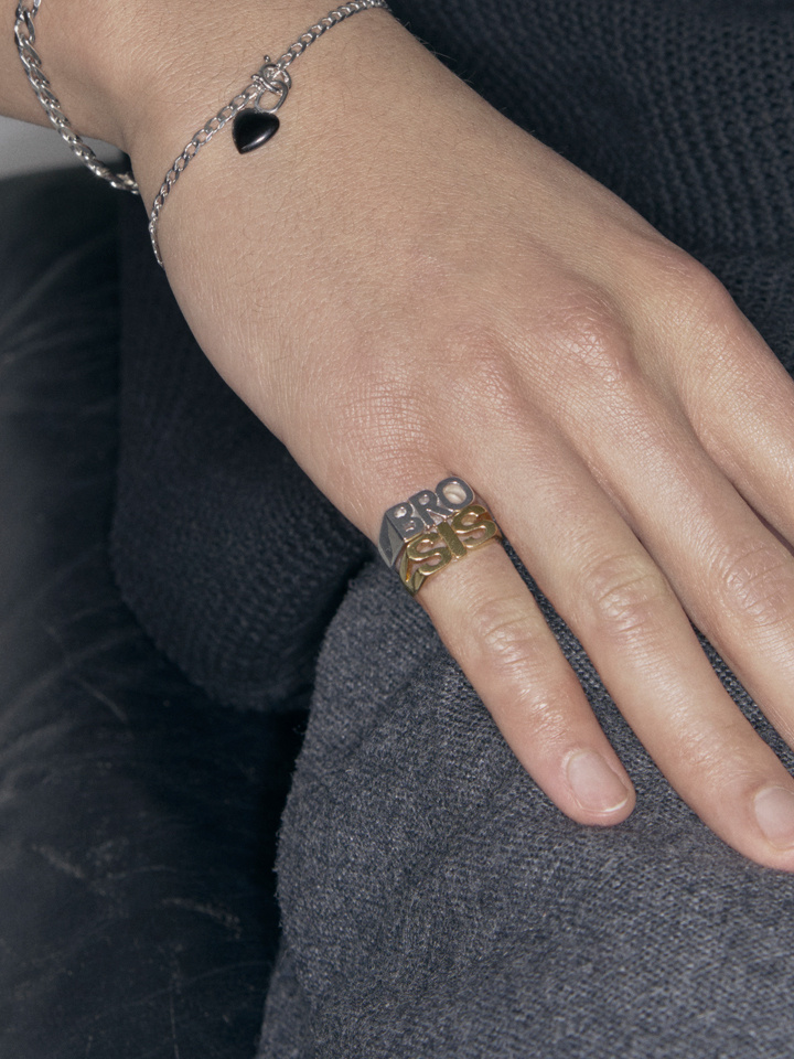 Sis Ring Goldplated Silver 