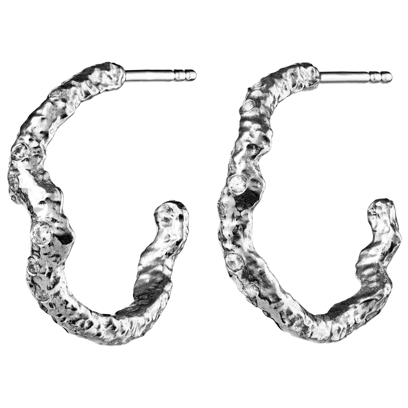 Janine grande Øreringer Sølv