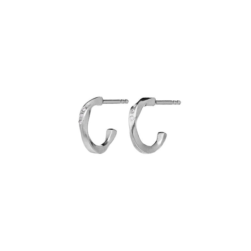 Echo Petite Øreringer Sølv