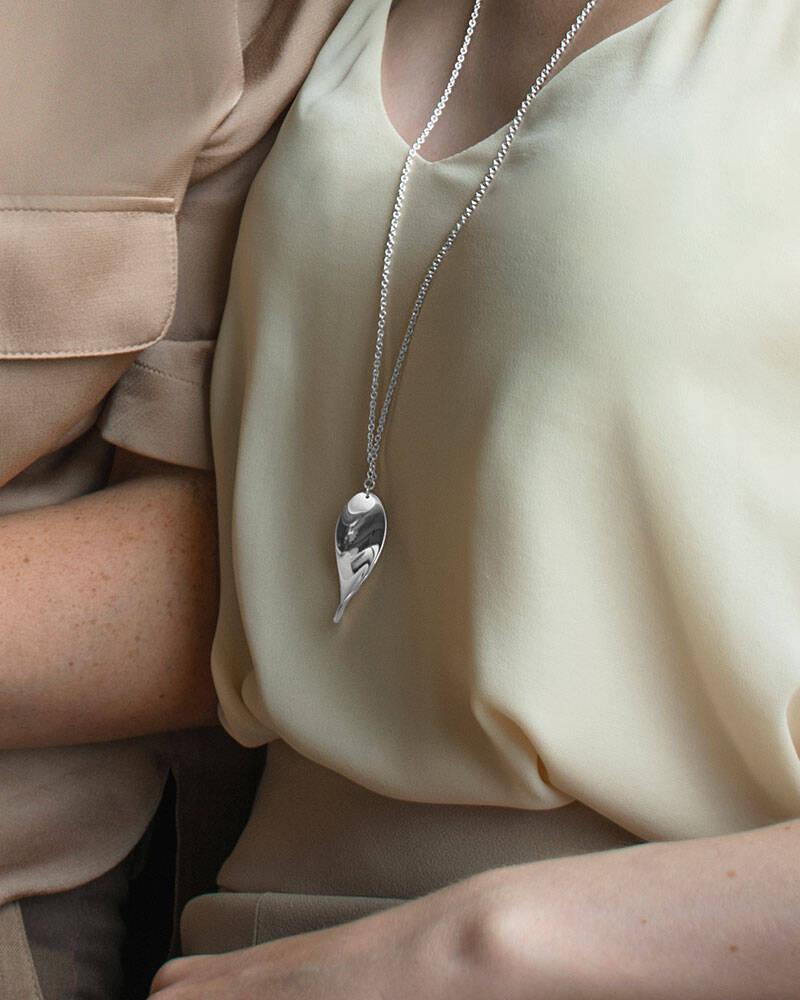 Aqua Halskjede Sølv