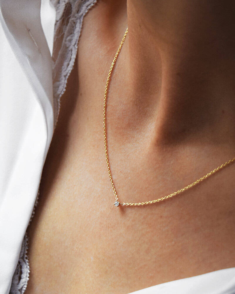 Diamond Sky drop Halskjede Gull