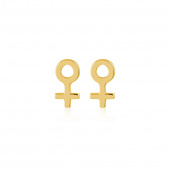 Woman Symbol Studs Øreringer (Gull)