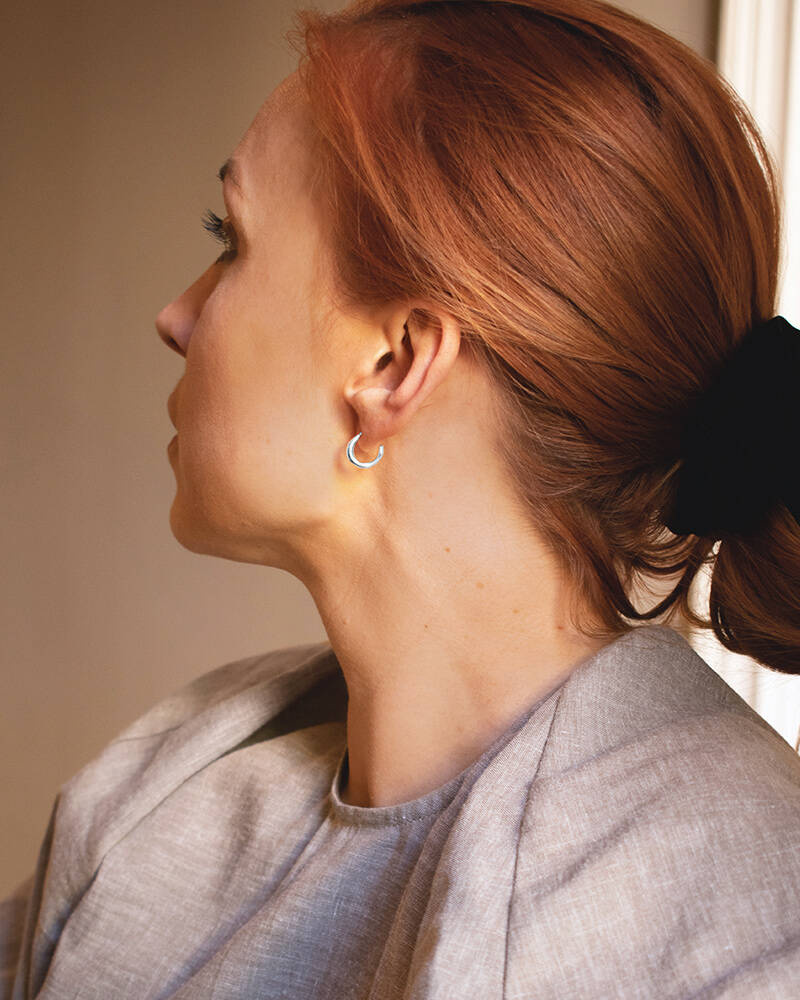 Les Amis small hoops Sølv