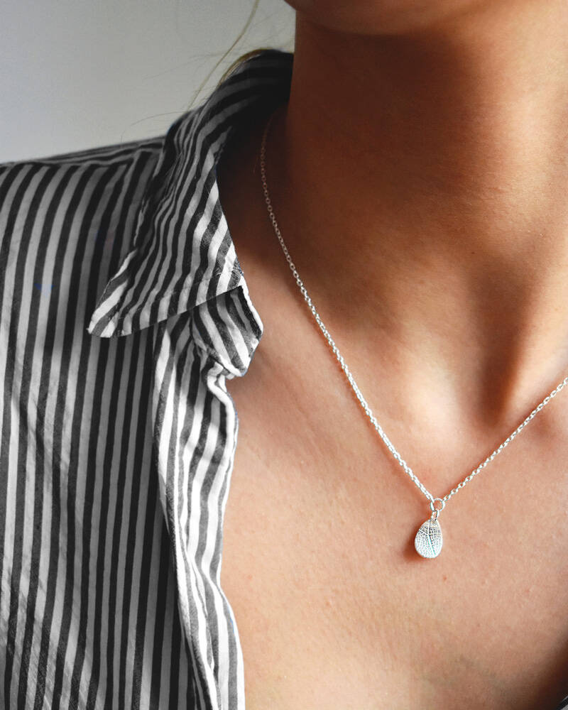 Leaf drop Halskjede Sølv