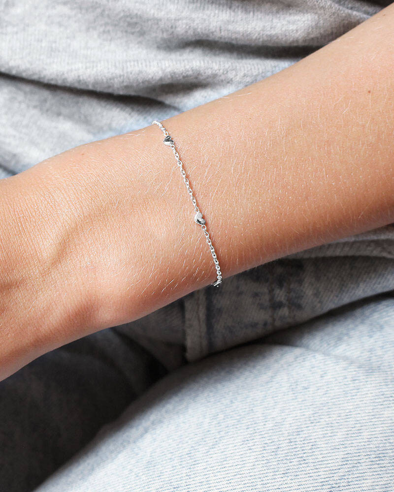 Loving heart drop full Armbånd Sølv