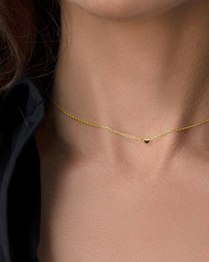 Loving Heart drop Halskjede Gull