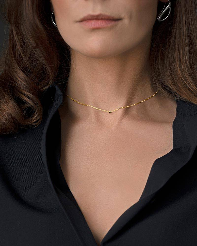 Loving Heart drop Halskjede Gull