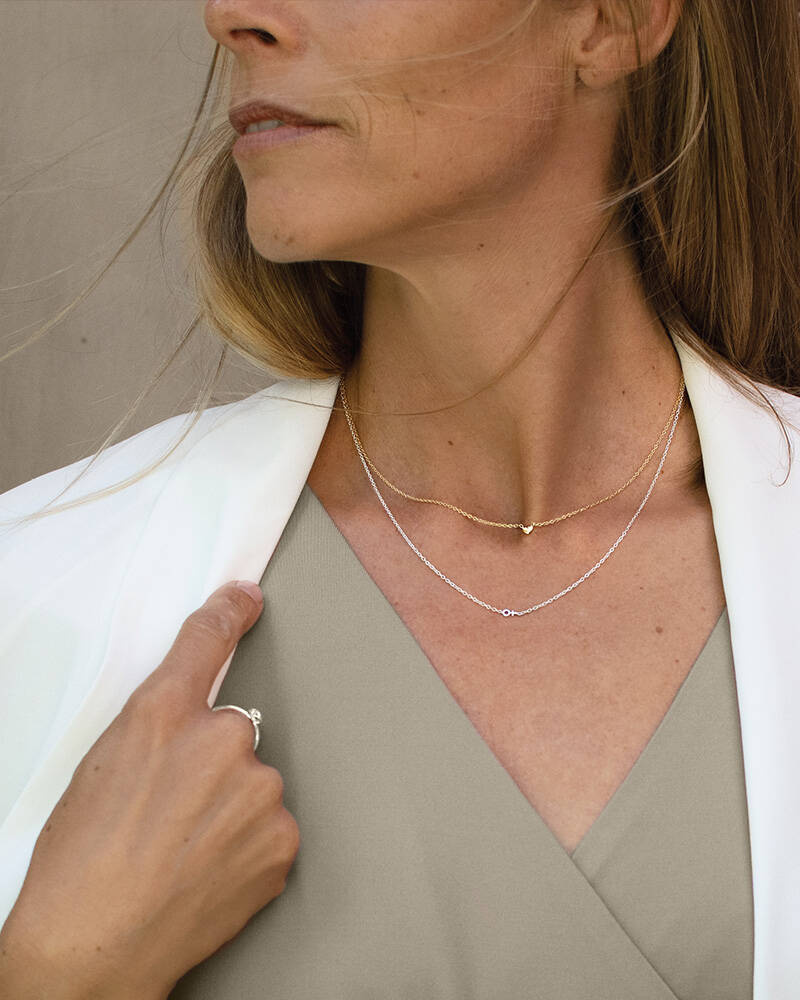 Loving Heart drop Halskjede Gull