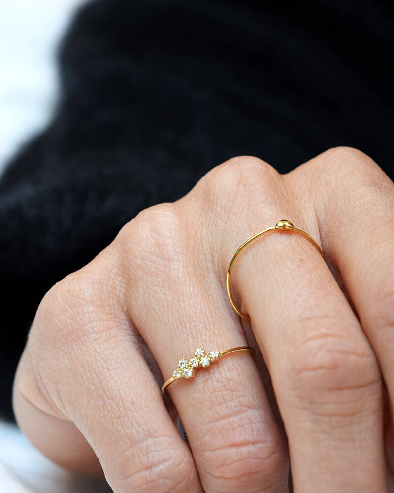 Loving Heart drop ring 16,5 Gull