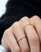 Loving Heart drop ring 16,5 Gull Loving Heart drop ring 16,5 Gull