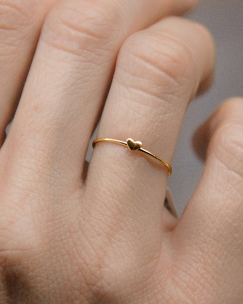 Loving Heart drop ring 16,5 Gull
