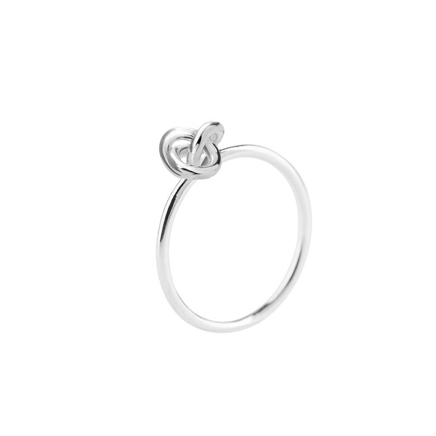 Le knot drop ring 17,5 Sølv