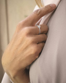 Le knot drop ring 17,5 Sølv Le knot drop ring 17,5 Sølv