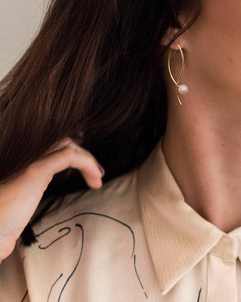 Le pearl Øreringer Gull