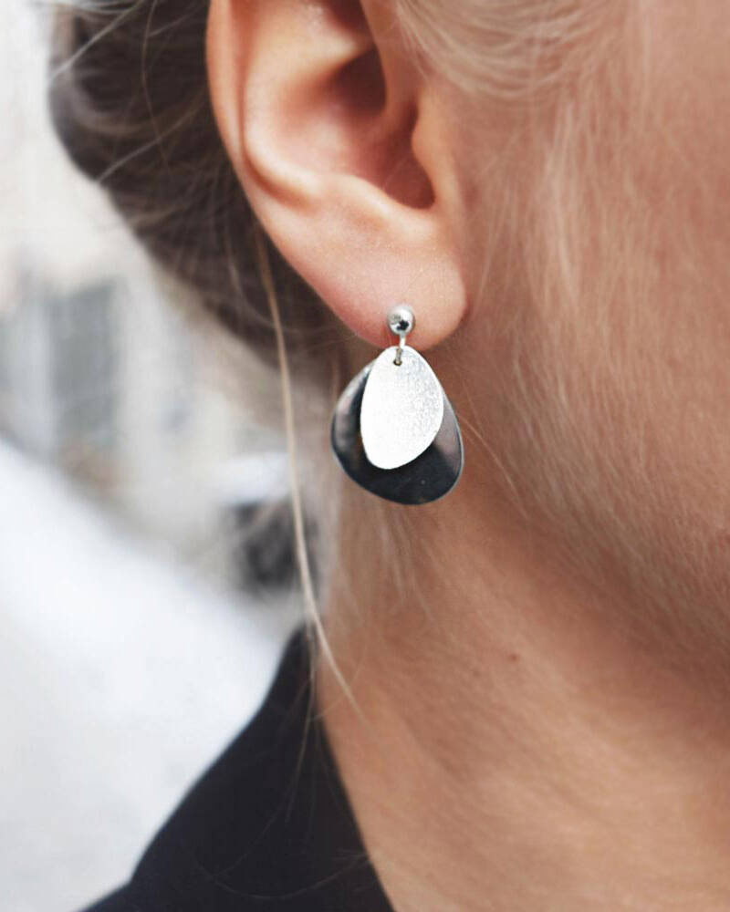 Lakeside small Øreringer Sølv